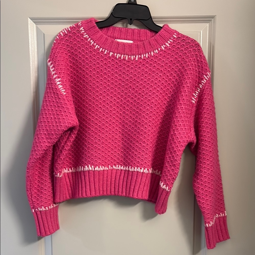 Pink Women's Cropped Sweater